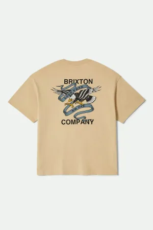 loose fitting Live Free Heavyweight Relaxed T-Shirt - Cream Classic Wash