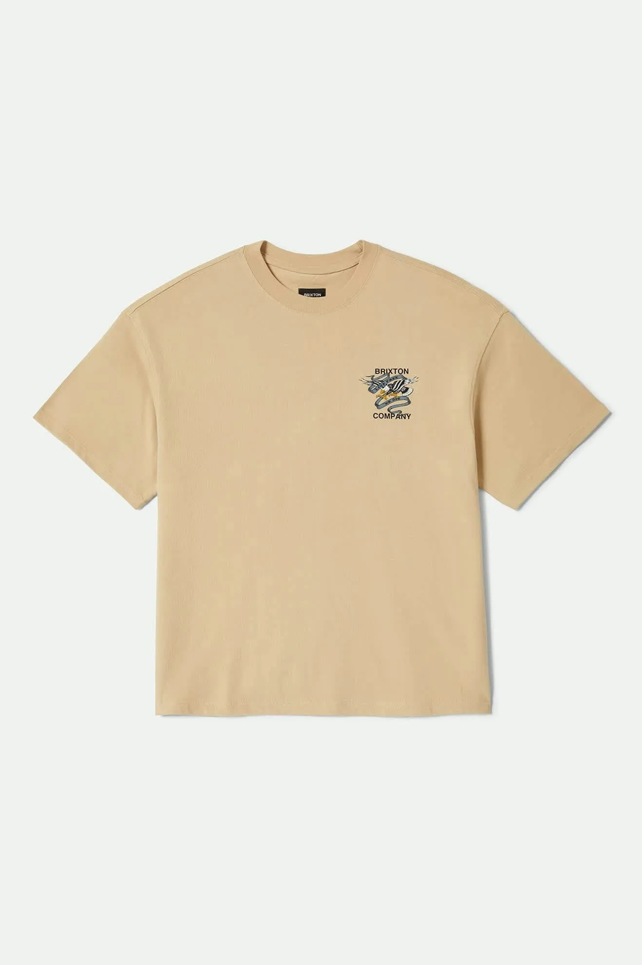 Live Free Heavyweight Relaxed T-Shirt - Cream Classic Wash harmonious Sustainable Material Blend