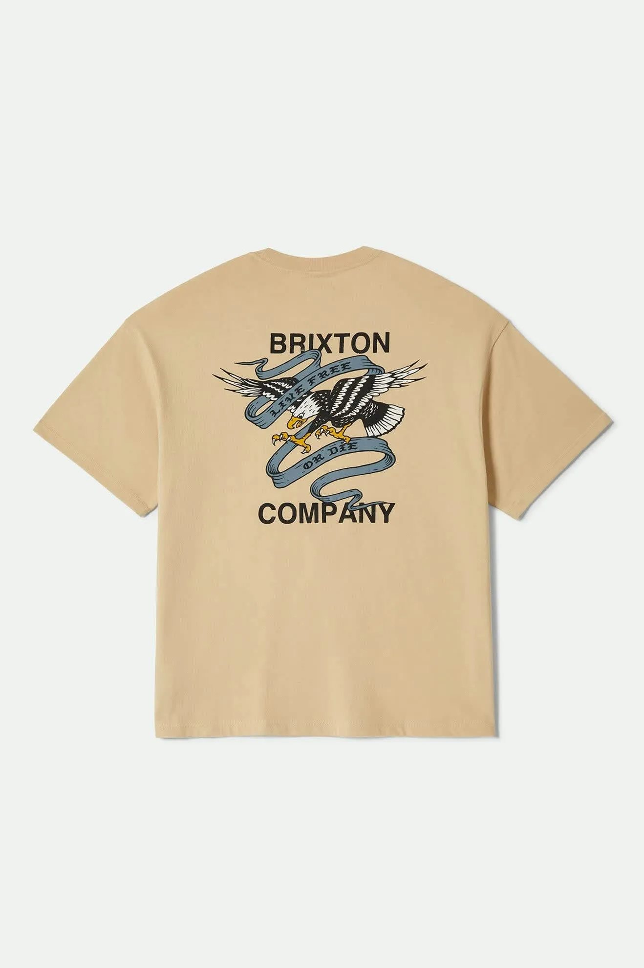 loose fitting Live Free Heavyweight Relaxed T-Shirt - Cream Classic Wash