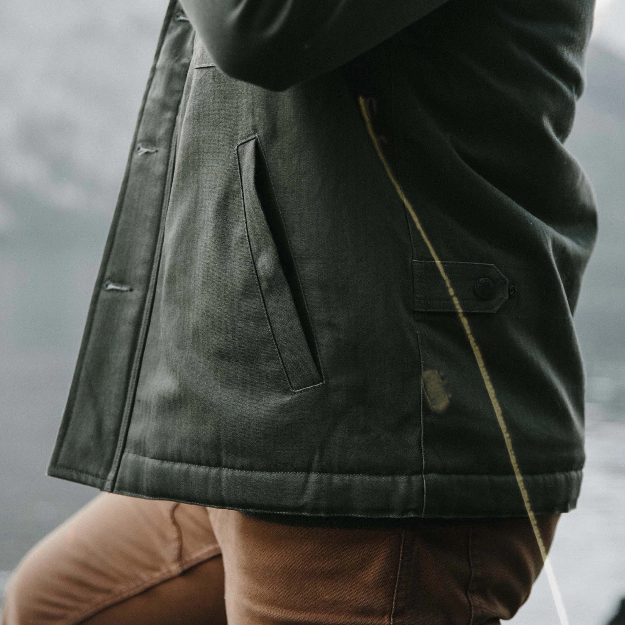 Bold Lines The Lined Watts Jacket in Olive