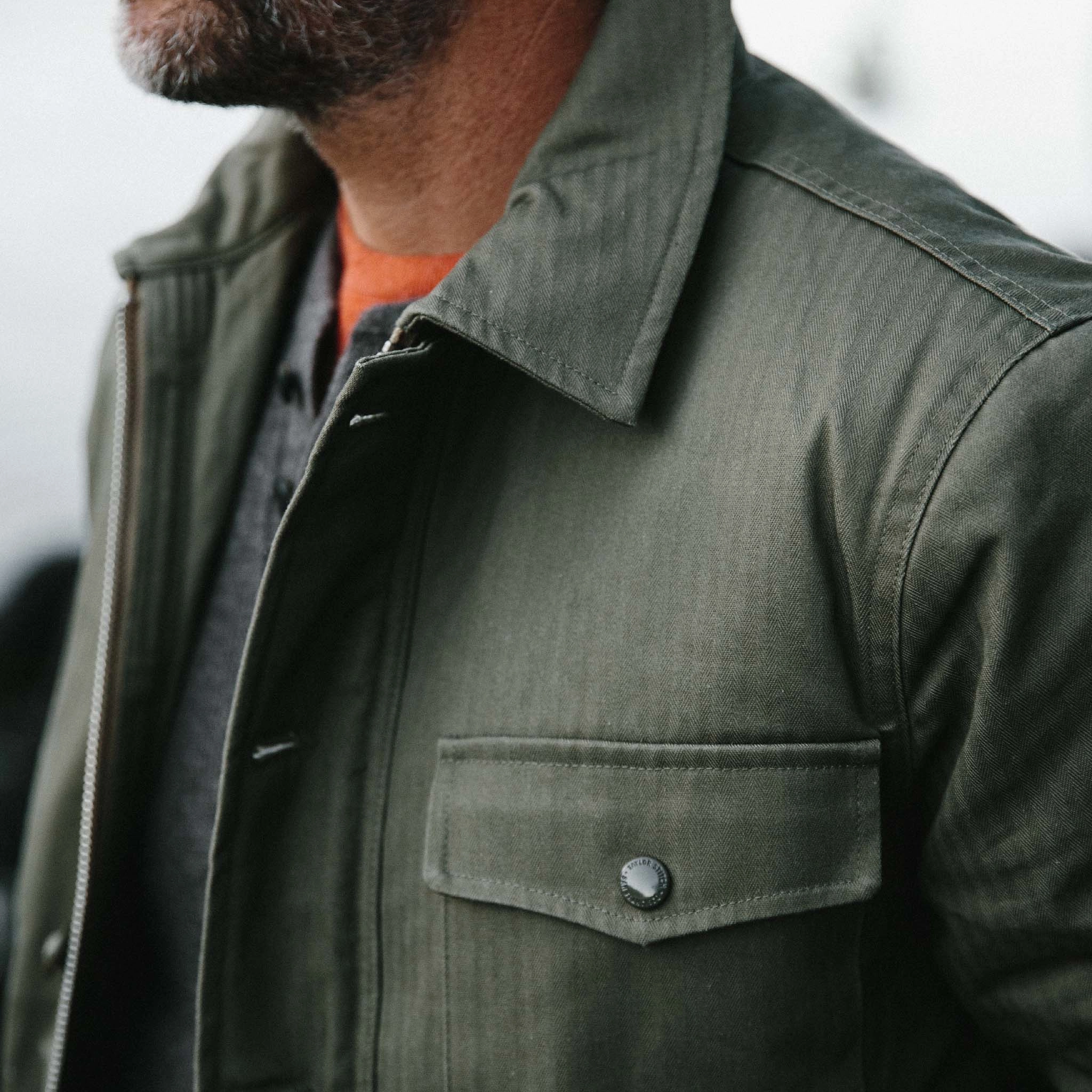 The Lined Watts Jacket in Olive Show