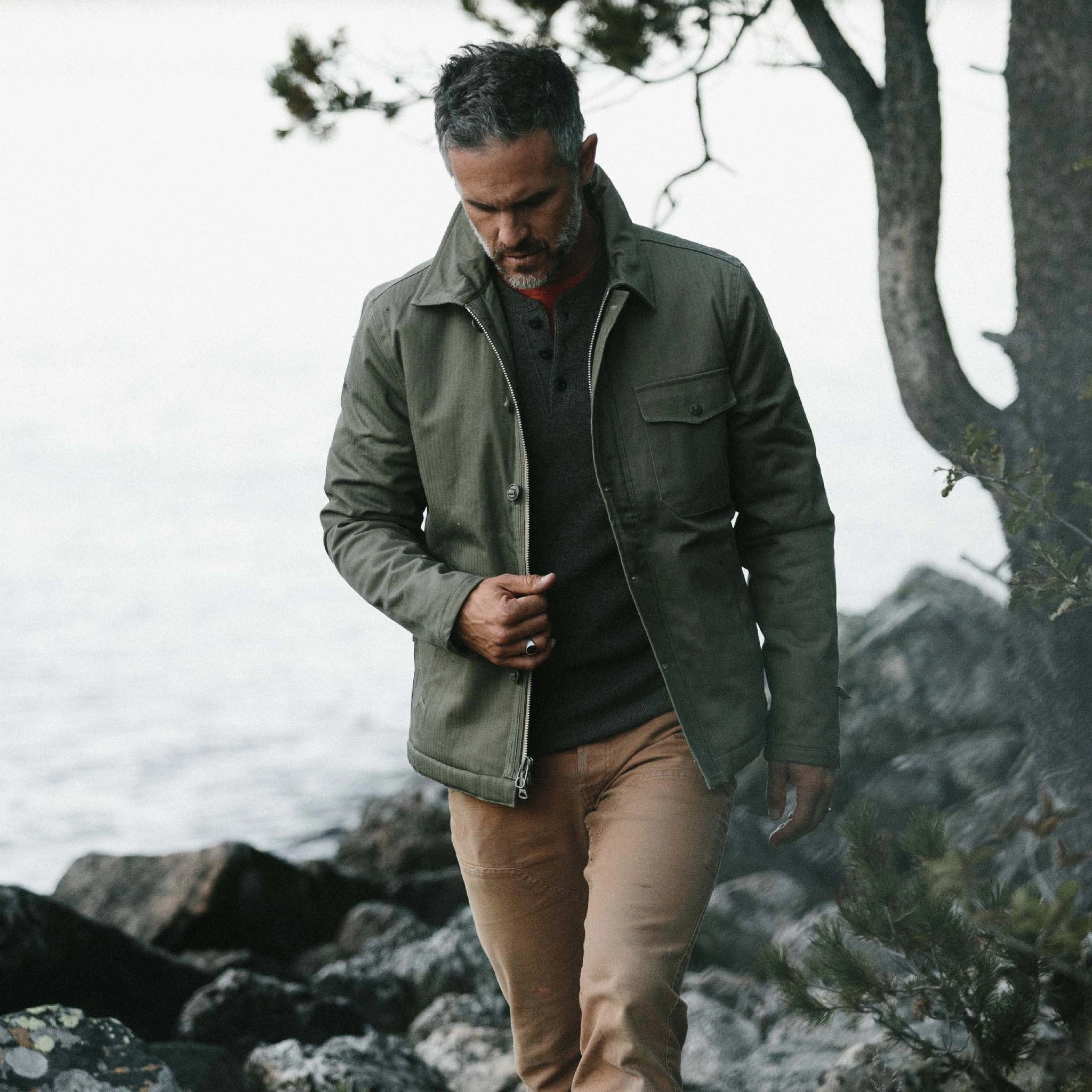 Hooded style Possibility The Lined Watts Jacket in Olive