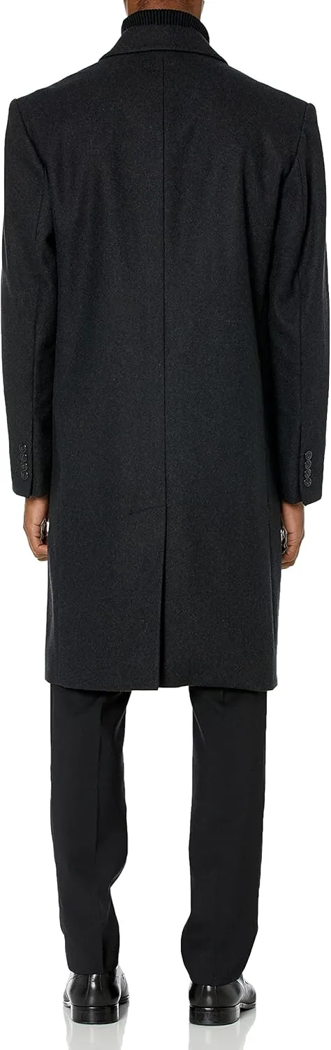 LONDON FOG Men's Signature Wool Blend Top Coat