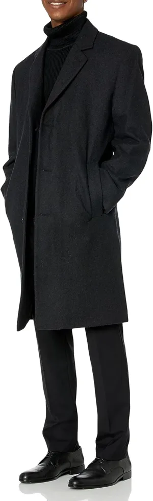 LONDON FOG Men's Signature Wool Blend Top Coat