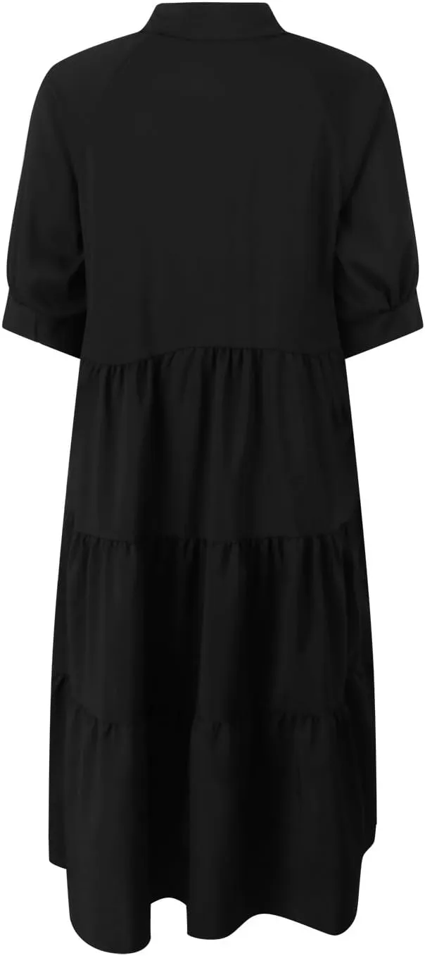 Long Floral Dresses for Women Ruffle 2025 Spring Summer Dresses for Wedding Guest Over 50 Hawaiian Dress Resort Wear