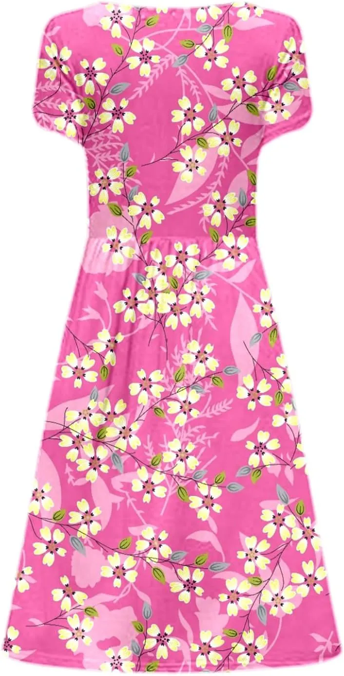 Long Floral Dresses Wedding Guest for Womens 2025 Summer Spring Dresses for Over 50 Aline Resort Wear