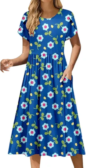 Long Floral Dresses Wedding Guest for Womens 2025 Summer Spring Dresses for Over 50 Aline Resort Wear