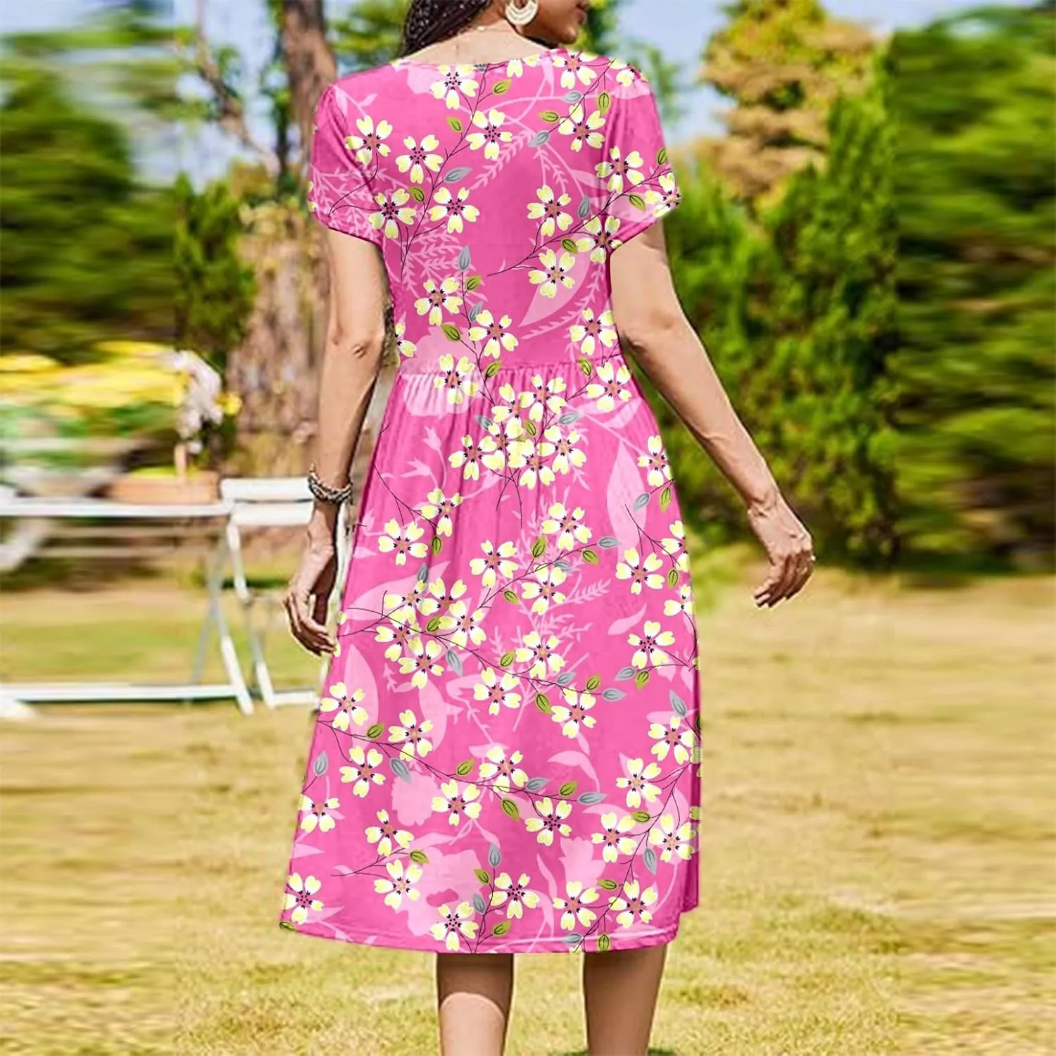 Long Floral Dresses Wedding Guest for Womens 2025 Summer Spring Dresses for Over 50 Aline Resort Wear