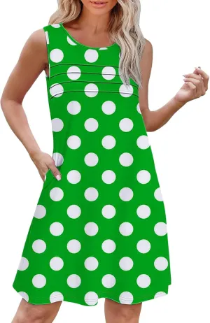 Long Sleeve Floral Dress for Women Womens with Pockets Summer Casual Tank Dress Sleeveless Midi Beach Dress Dresses
