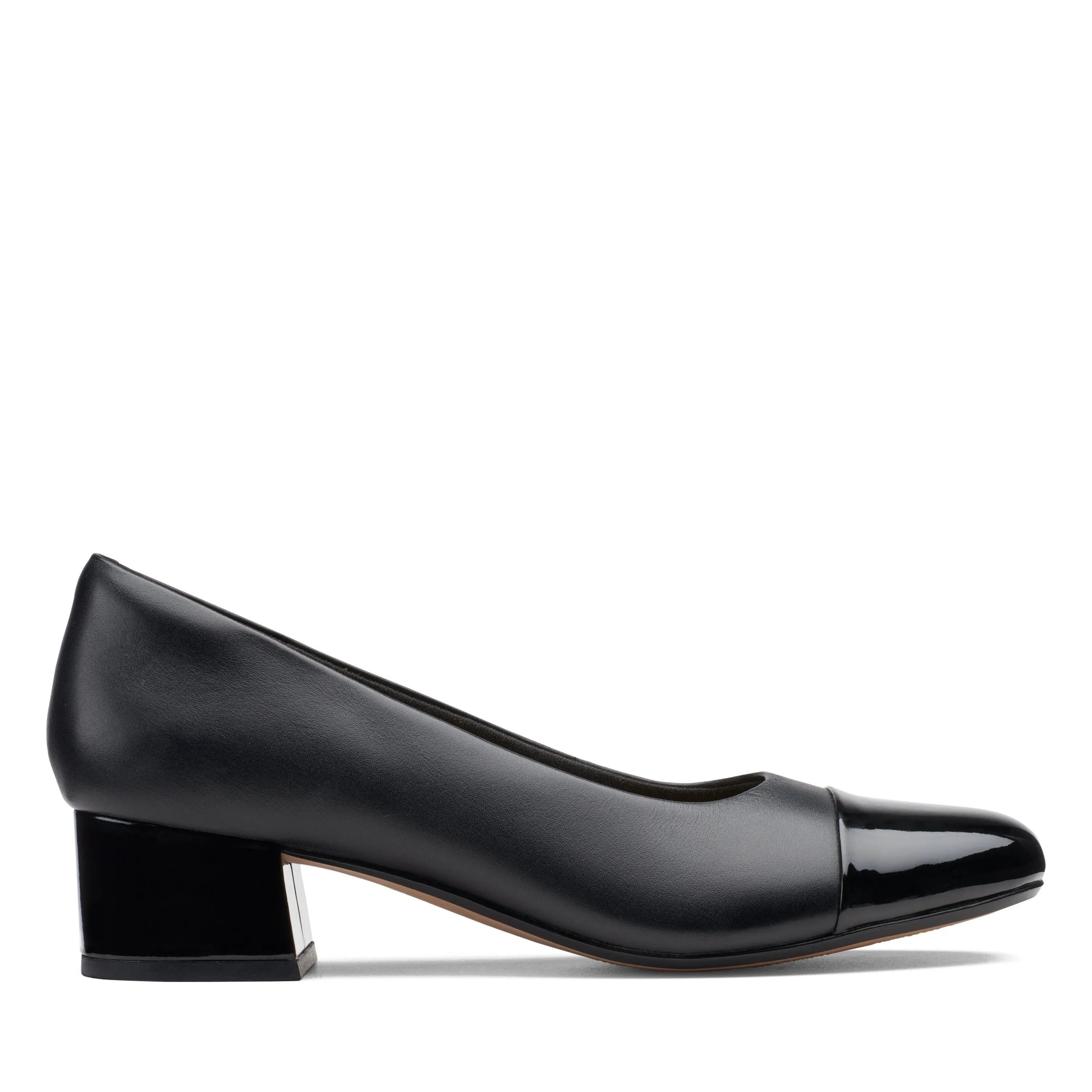 Clarks Marilyn Sara in Black Leather/Synthetic Happy Walk Commuter Look