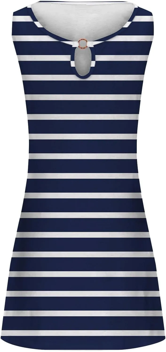 Loose Split Maxi Dresses with Pockets Sun Dresses for Women 2025 Vacation Beach Casual Summer Sundresses Sleeveless