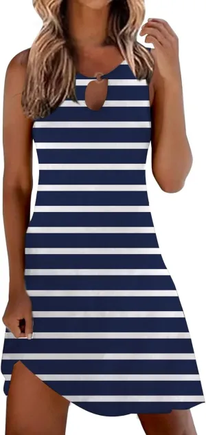Loose Split Maxi Dresses with Pockets Sun Dresses for Women 2025 Vacation Beach Casual Summer Sundresses Sleeveless