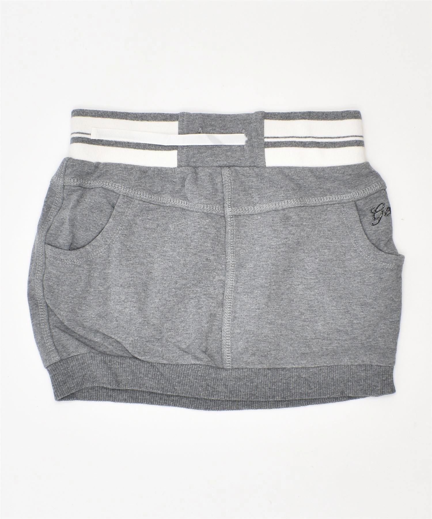 Playful design piece Casual Style Wear GEOX Girls Mini Skirt 3-4 Years Grey Cotton