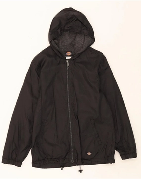 DICKIES Boys Grant Fit Hooded Windbreaker Jacket 14-15 Years Large  Black writers Warm Thinsulate