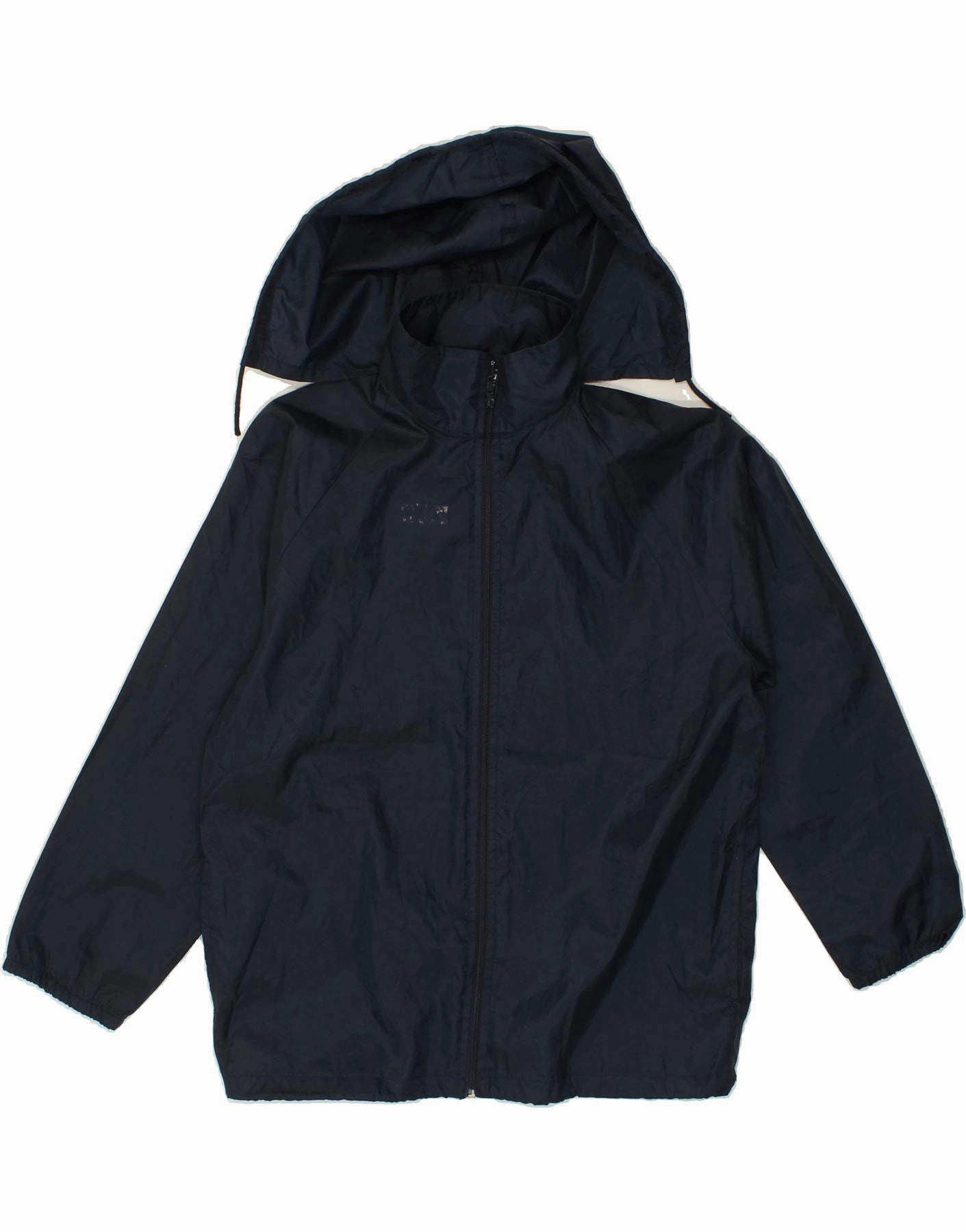 LOTTO Boys Hooded Rain Jacket 11-12 Years Navy Blue Polyester Optimize