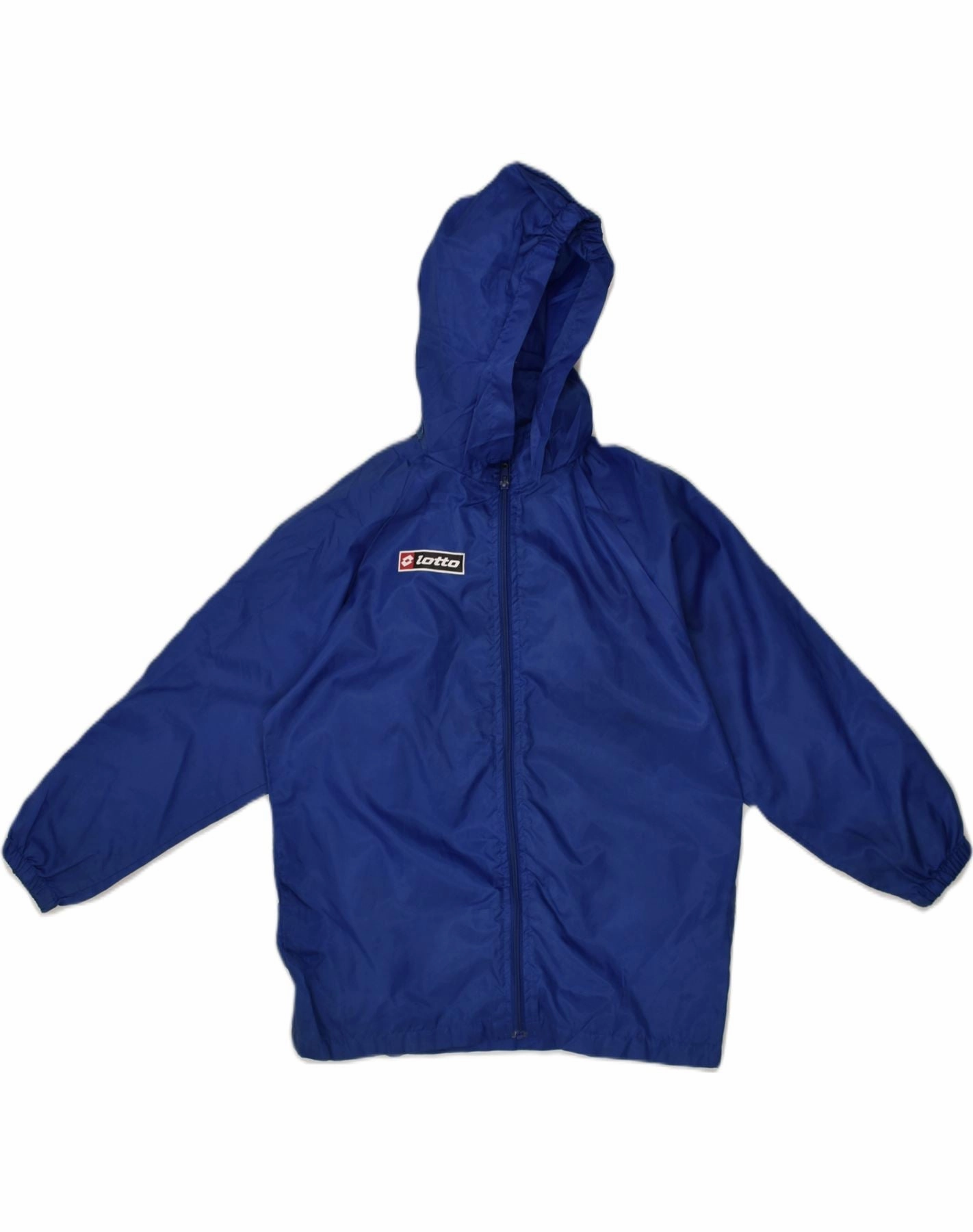 Red Cozy Interior LOTTO Boys Hooded Rain Jacket 7-8 Years XS  Blue Polyester