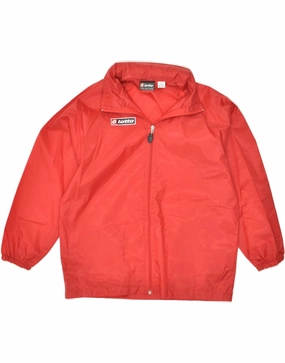 LOTTO Boys Hooded Rain Jacket 7-8 Years XS Red Polyester Evolve Luxury