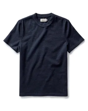 The Organic Cotton Shop Tee in Navy Twist Fashionable Piece