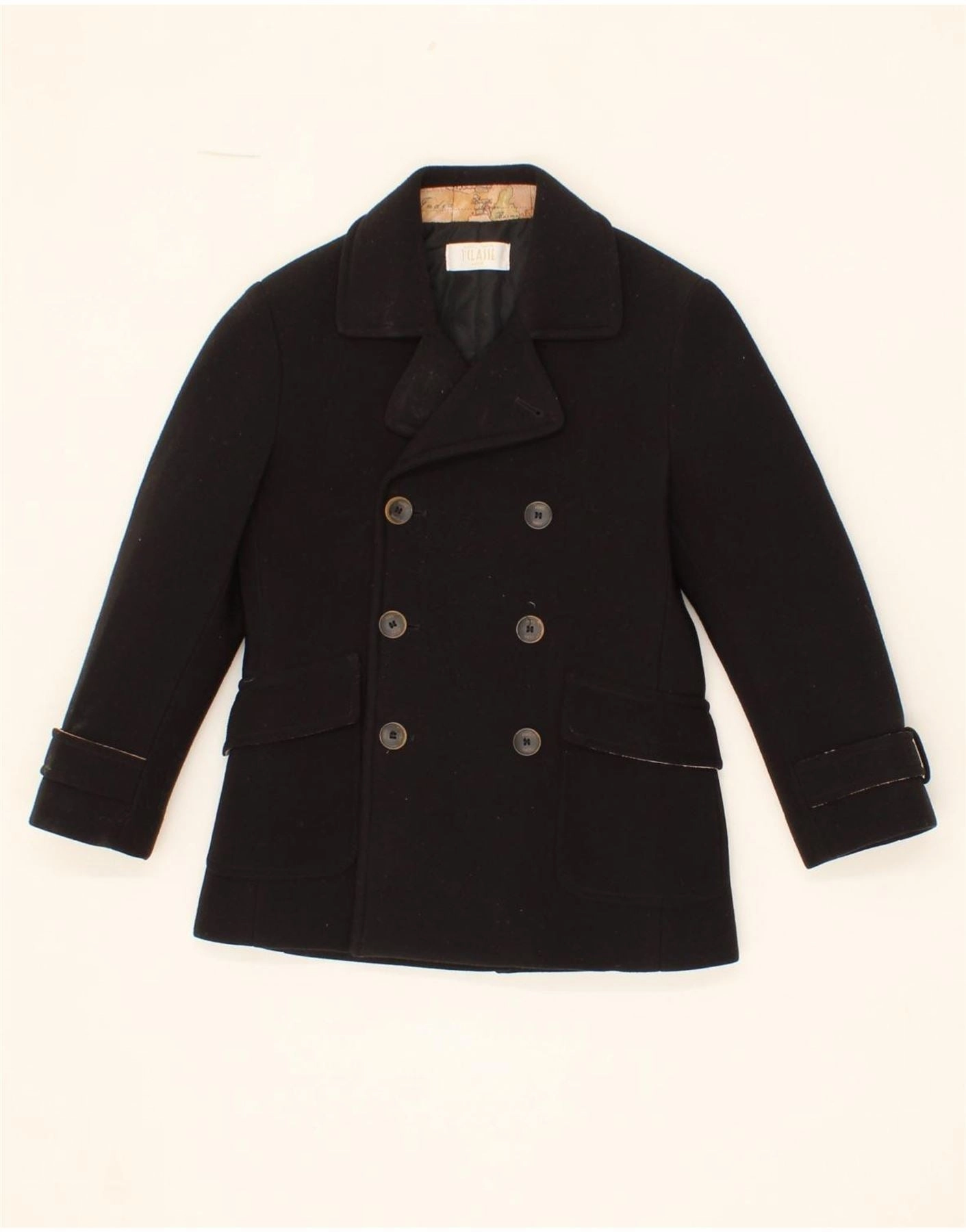 ALVIERO MARTINI Boys Pea Coat 2-3 Years Black Polyester Practical Comfort