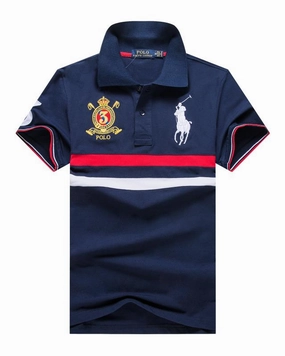 Polo Ralph Lauren Navy Big Pony Double Stripes Best Seller Anti-bacterial
