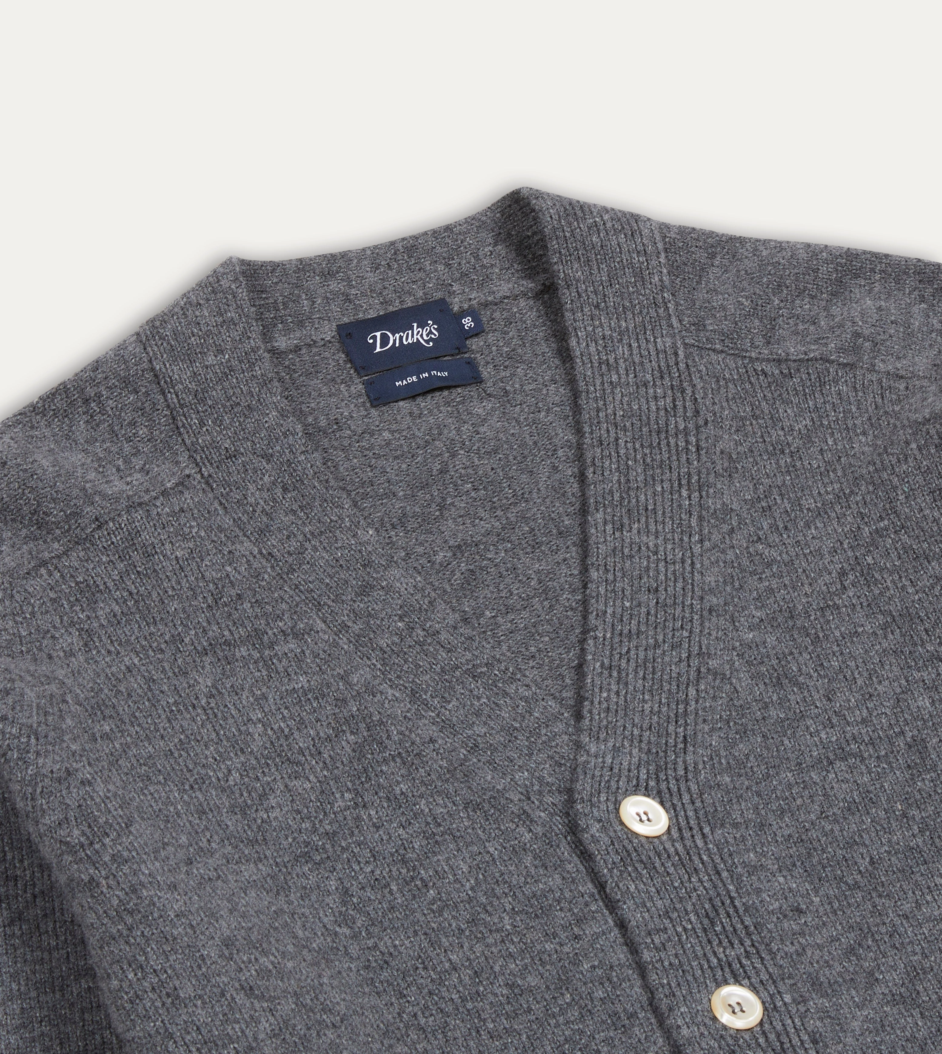 Grey Lambswool 6 Button Cardigan Indoor style Cold Day