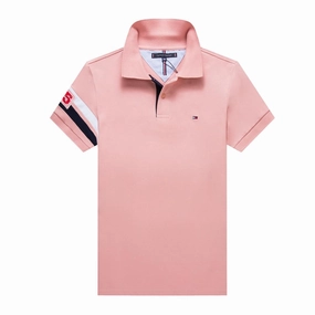 Soft Touch Fabric Tommy Hilfiger Pink Men Polo
