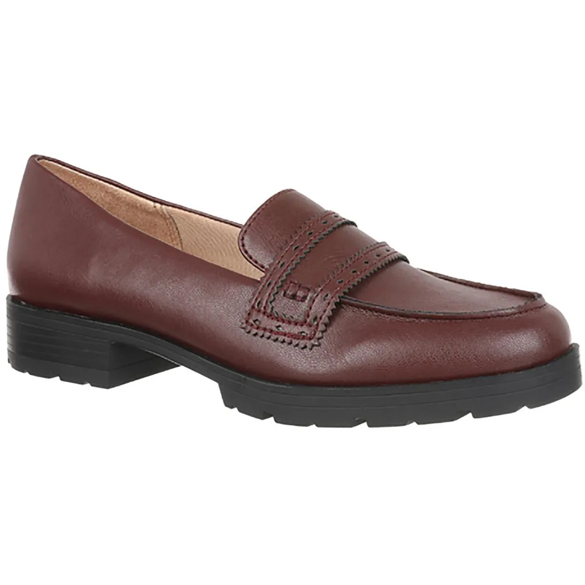 Tight Fit Flat Ease London Womens Faux Leather Slip On Loafers