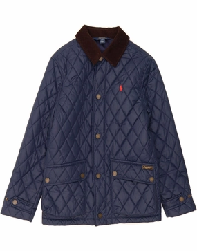 Sanction City Ready POLO RALPH LAUREN Boys Quilted Jacket 14-15 Years Large  Navy Blue