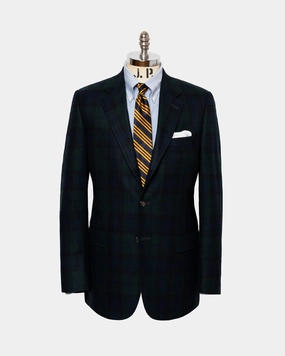 Made-in-Canada Blackwatch Tartan Pure Cashmere Sport Coat Sleek Design