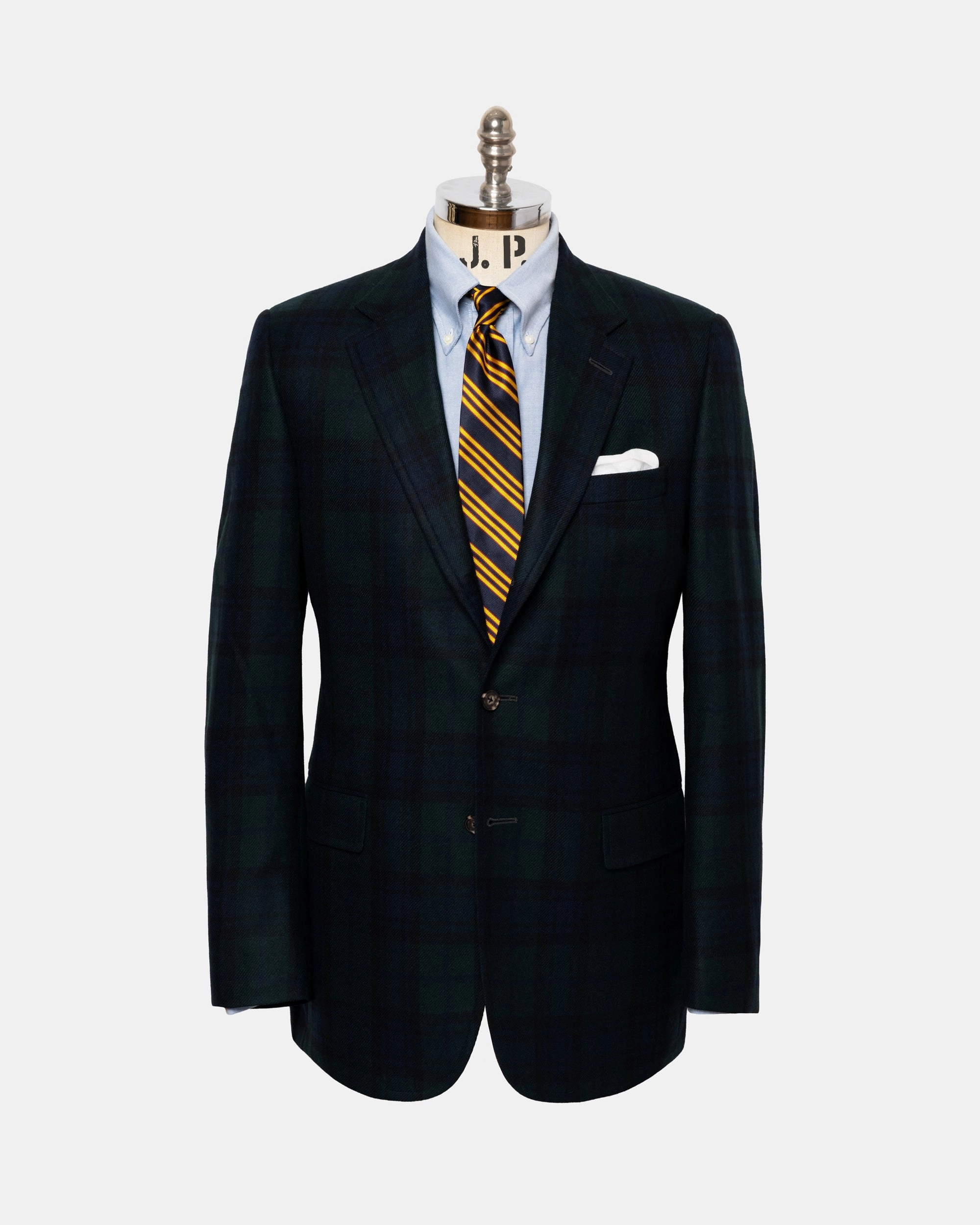 Made-in-Canada Blackwatch Tartan Pure Cashmere Sport Coat Sleek Design