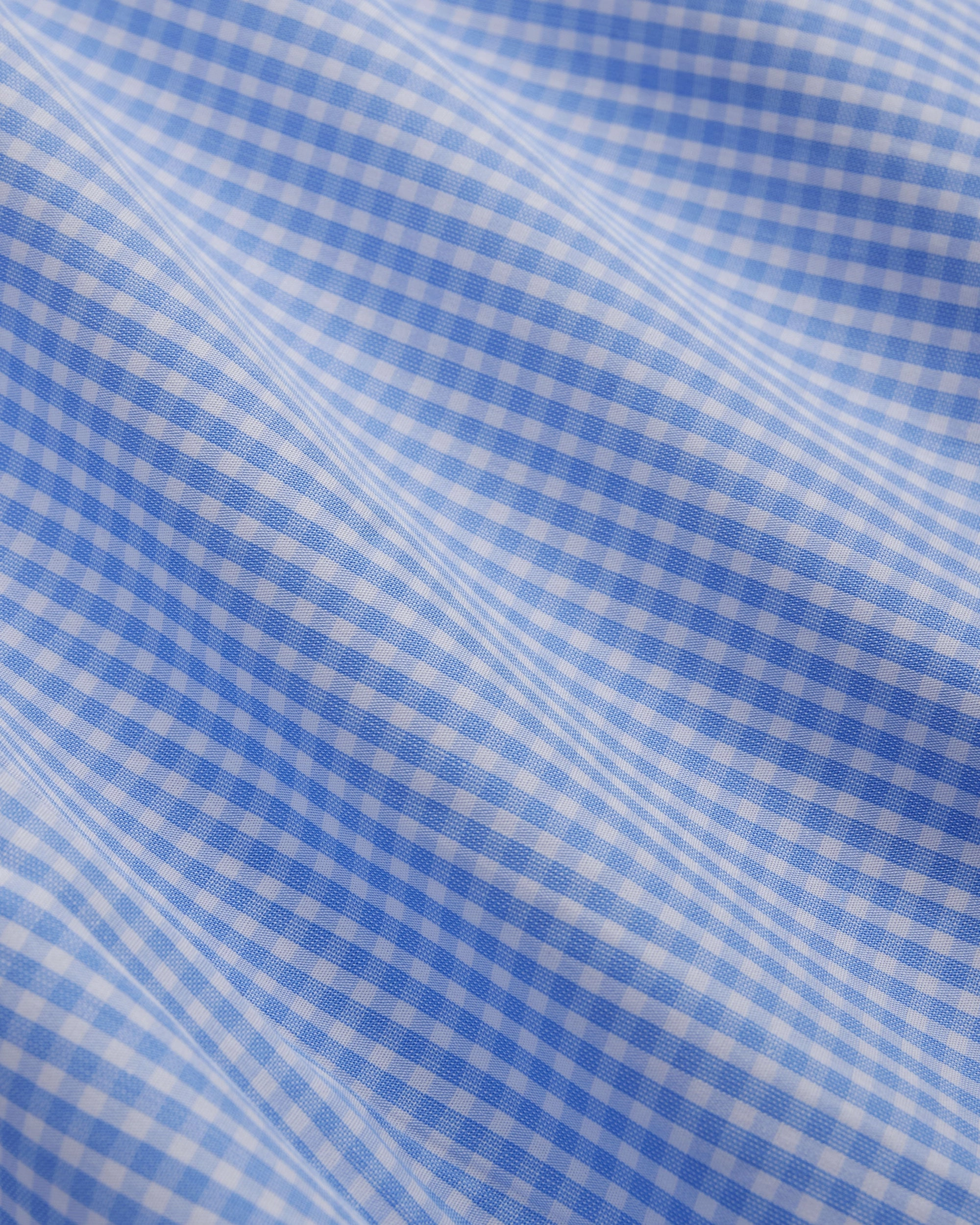 Handcrafted Detail Made-in-Canada Blue Gingham Spread Collar Dress Shirt - Classic Fit