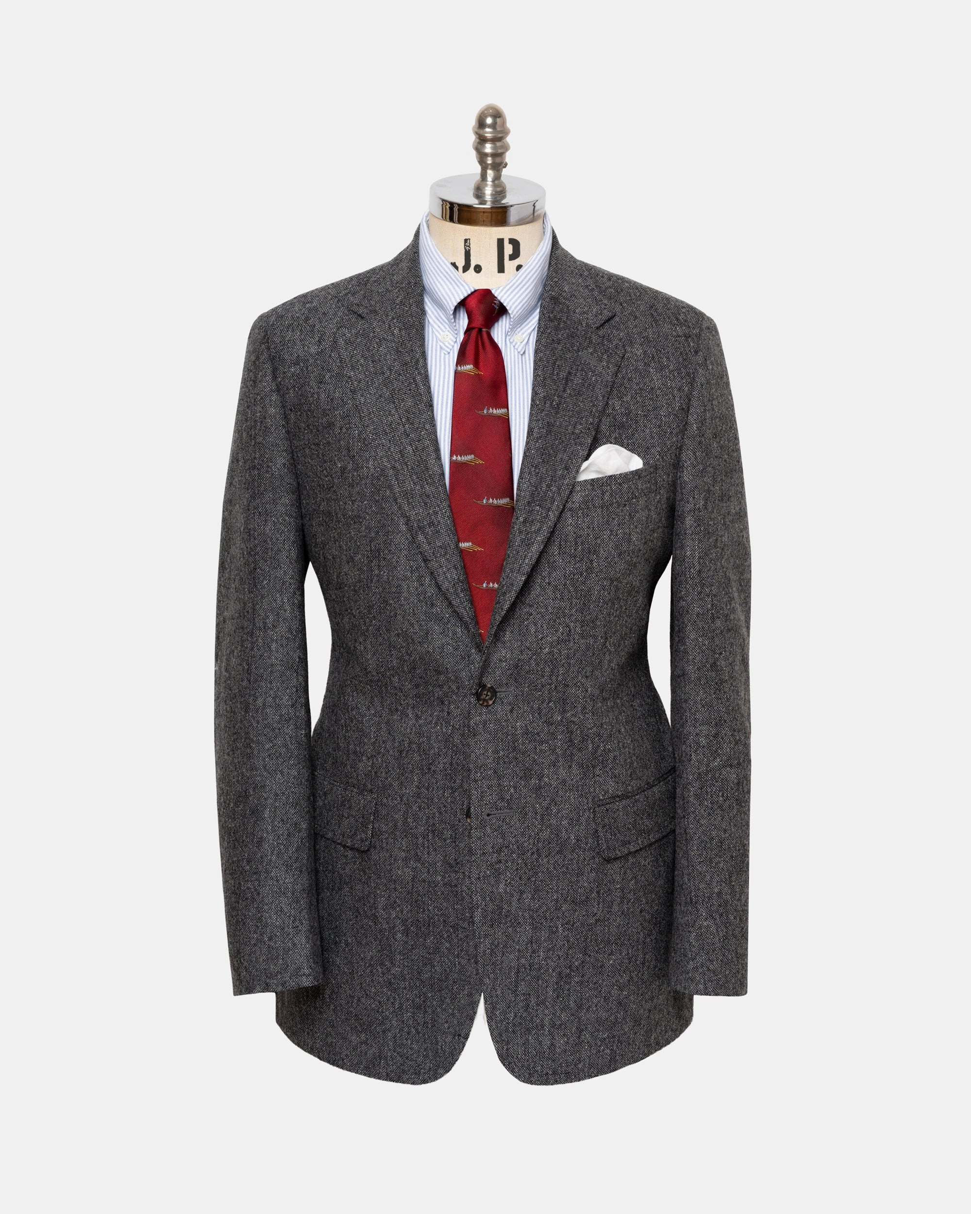 Work Outfit Made-in-Canada Grey Irish Donegal Tweed Sport Coat