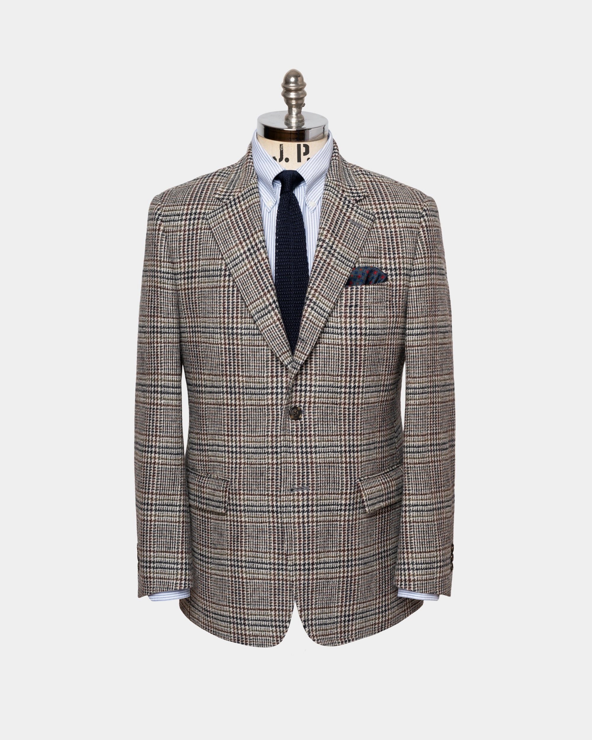 Luxury Tailoring Comfort and Luxury Made-in-Canada Grey Large Scale Prince of Wales Sport Coat