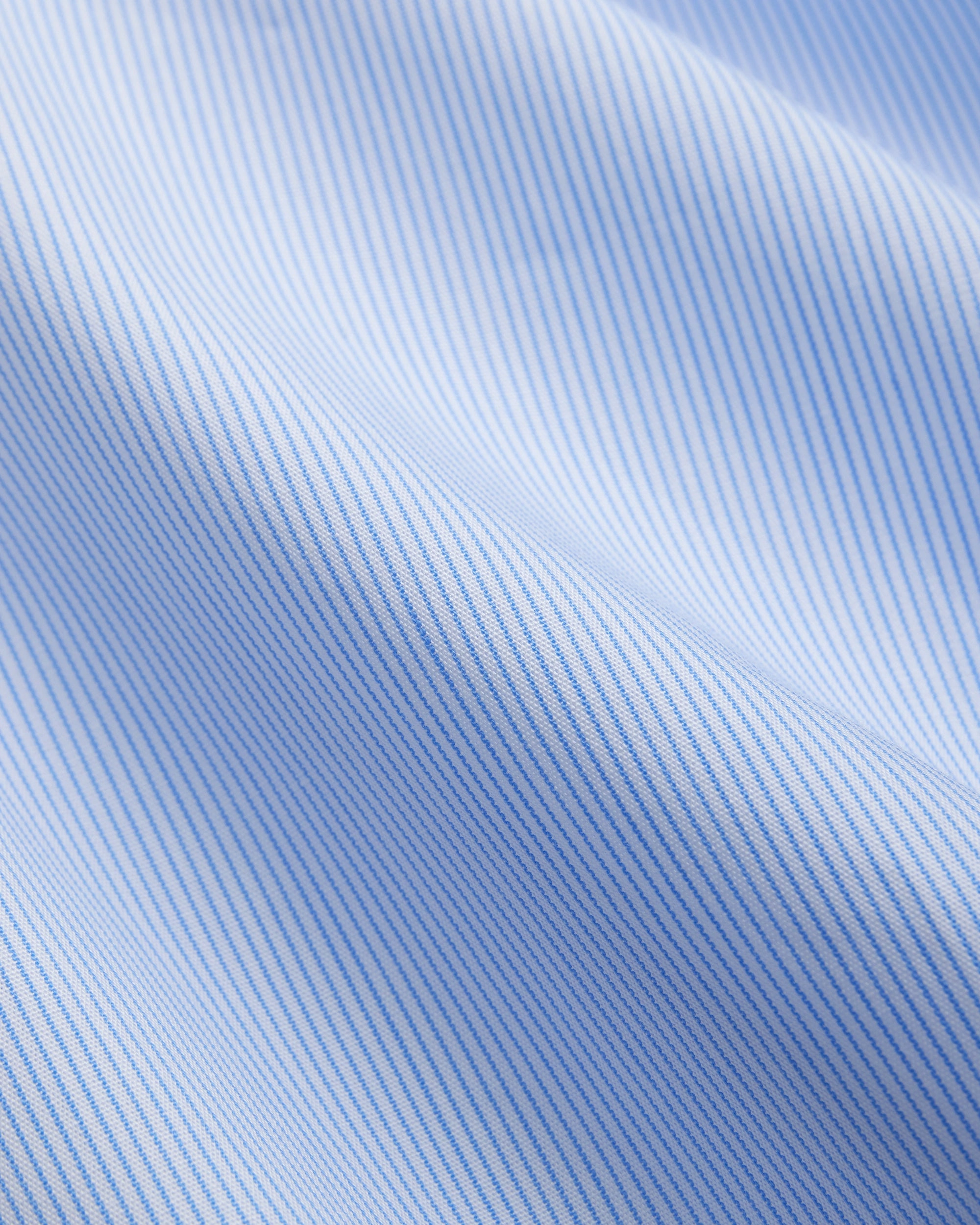 Made-in-Canada Light Blue Pinstripe Spread Collar Dress Shirt - Classic Fit Anti Pilling Surface No Bulk Layering System