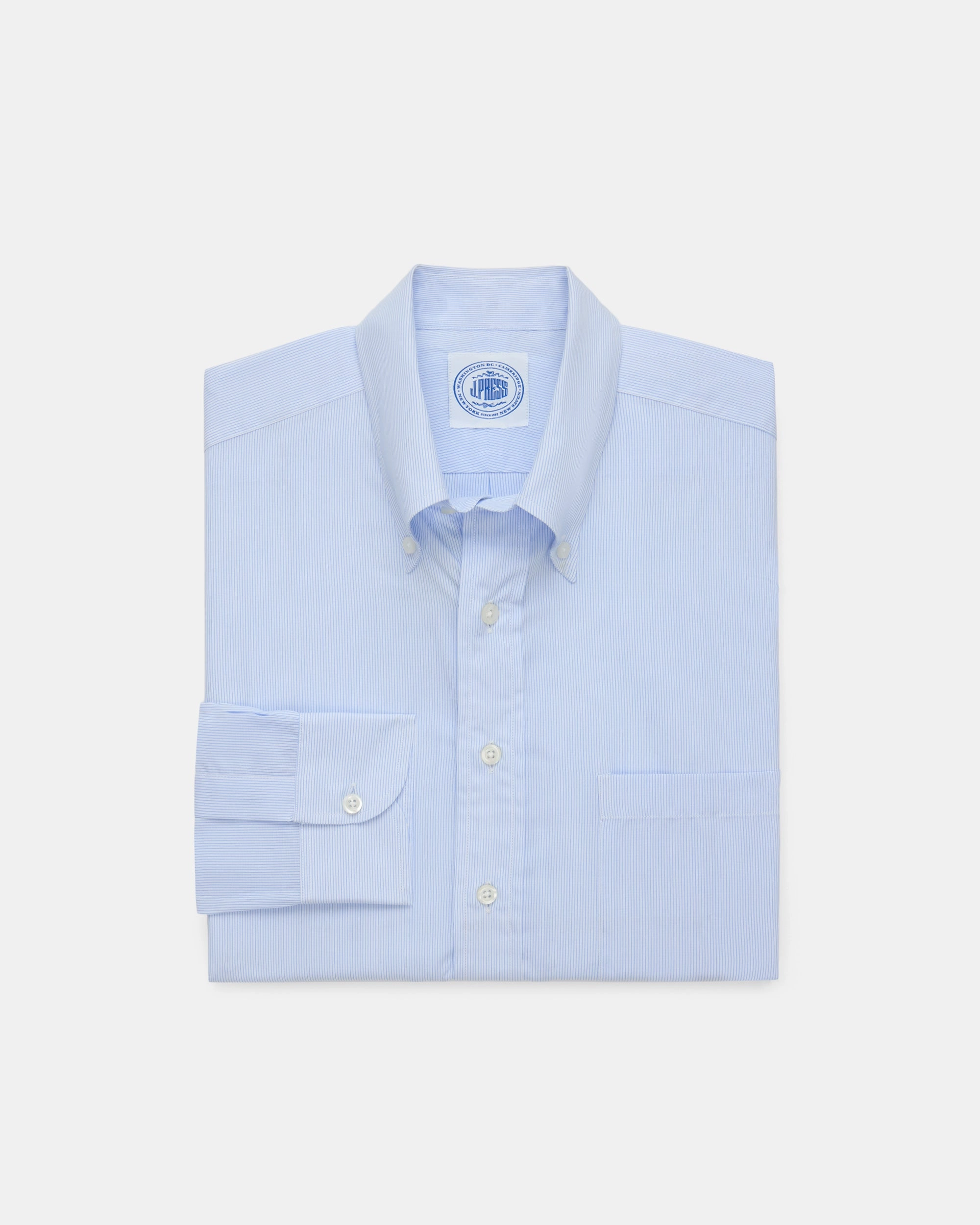 Subtle pattern Made-in-Canada Navy Hairline Stripe Button Down Shirt - Classic Fit
