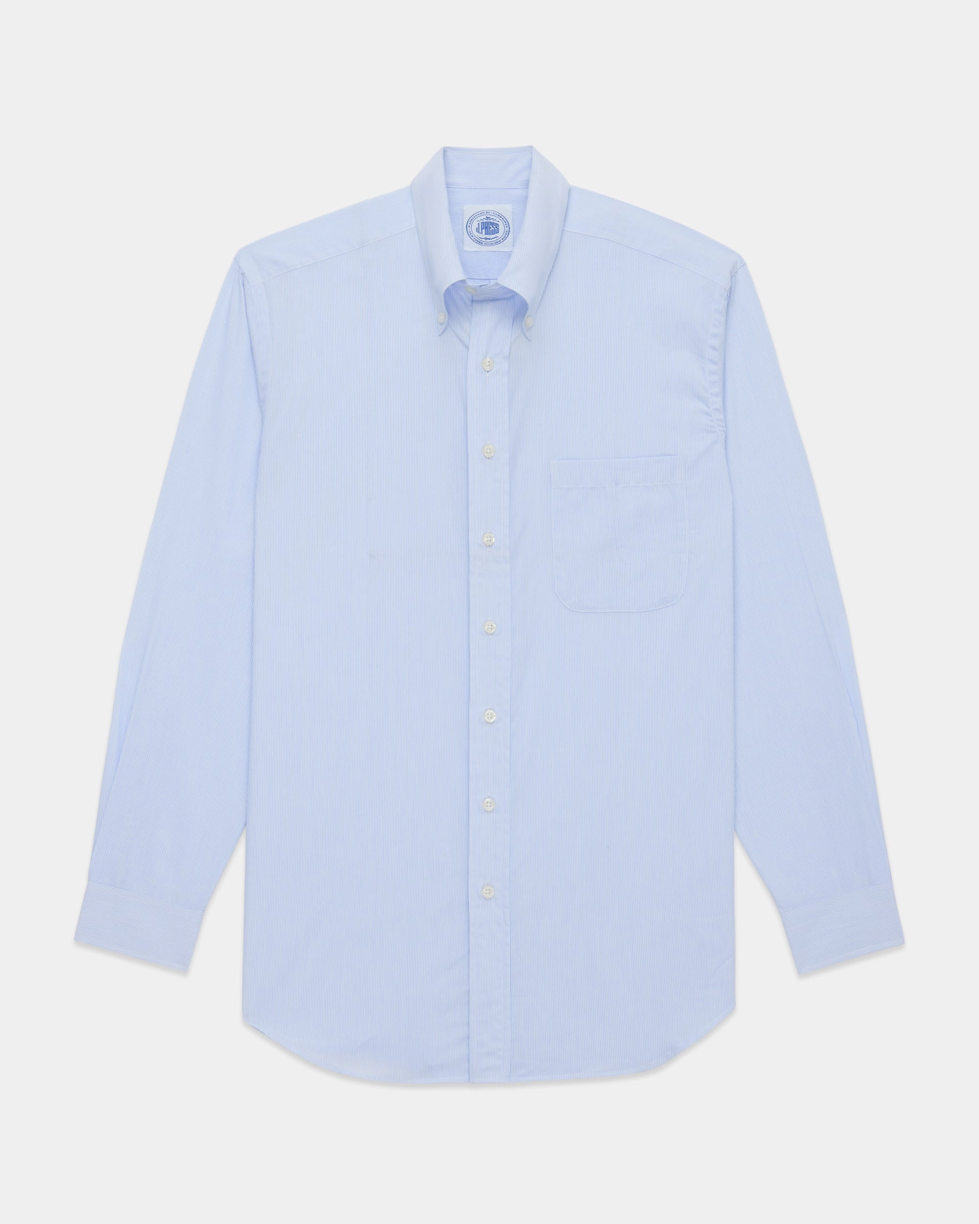 Functional Fashion On-The-Go Style Made-in-Canada Navy Hairline Stripe Button Down Shirt - Classic Fit