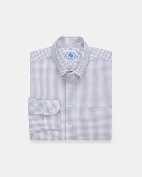 Made-in-Canada Purple & Blue Tattersall Button Down Shirt - Classic Fit Breathable Material