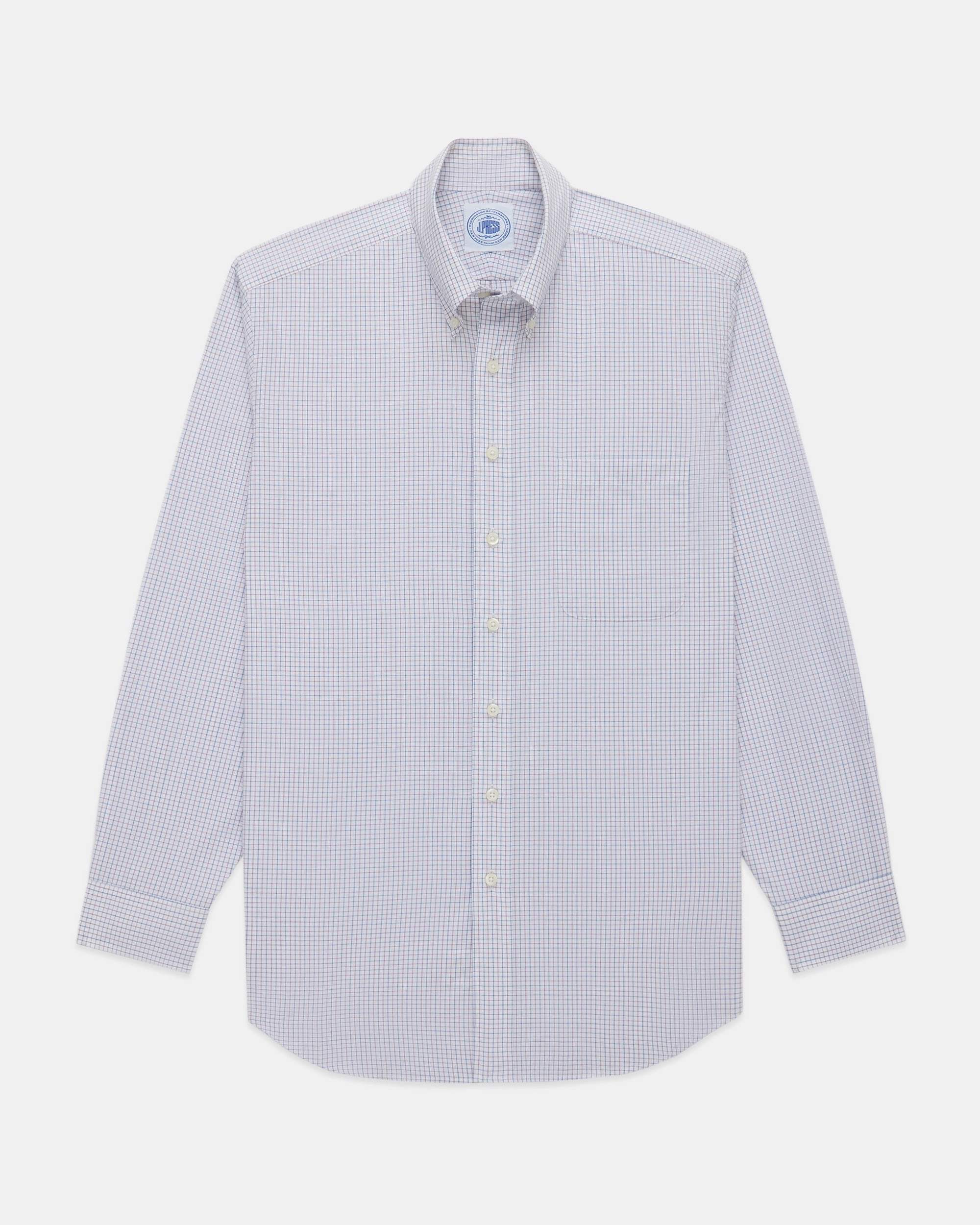 Sustainable Material Made-in-Canada Purple & Blue Tattersall Button Down Shirt - Classic Fit