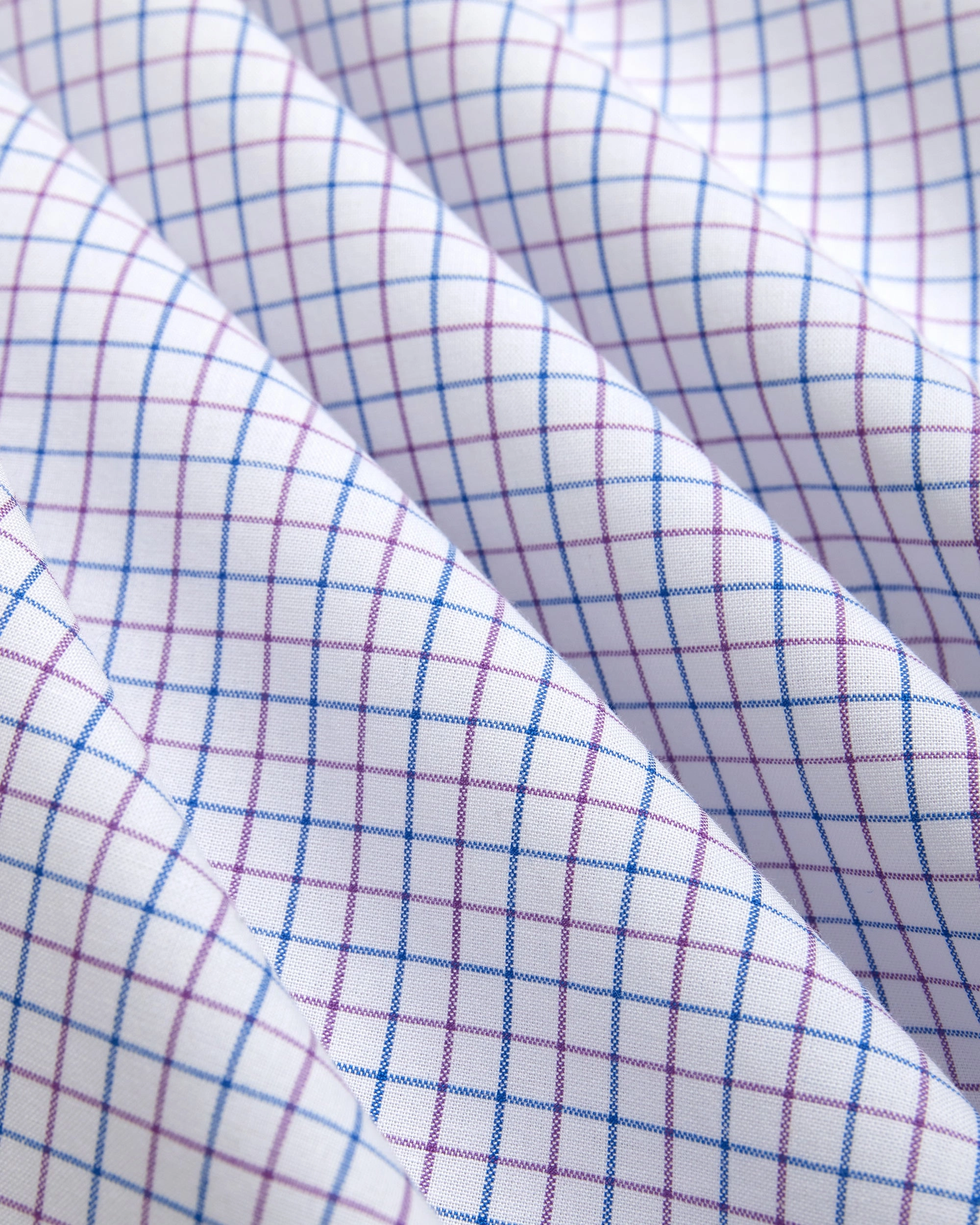 On-The-Go Style Work Appropriate Made-in-Canada Purple & Blue Tattersall Button Down Shirt - Classic Fit