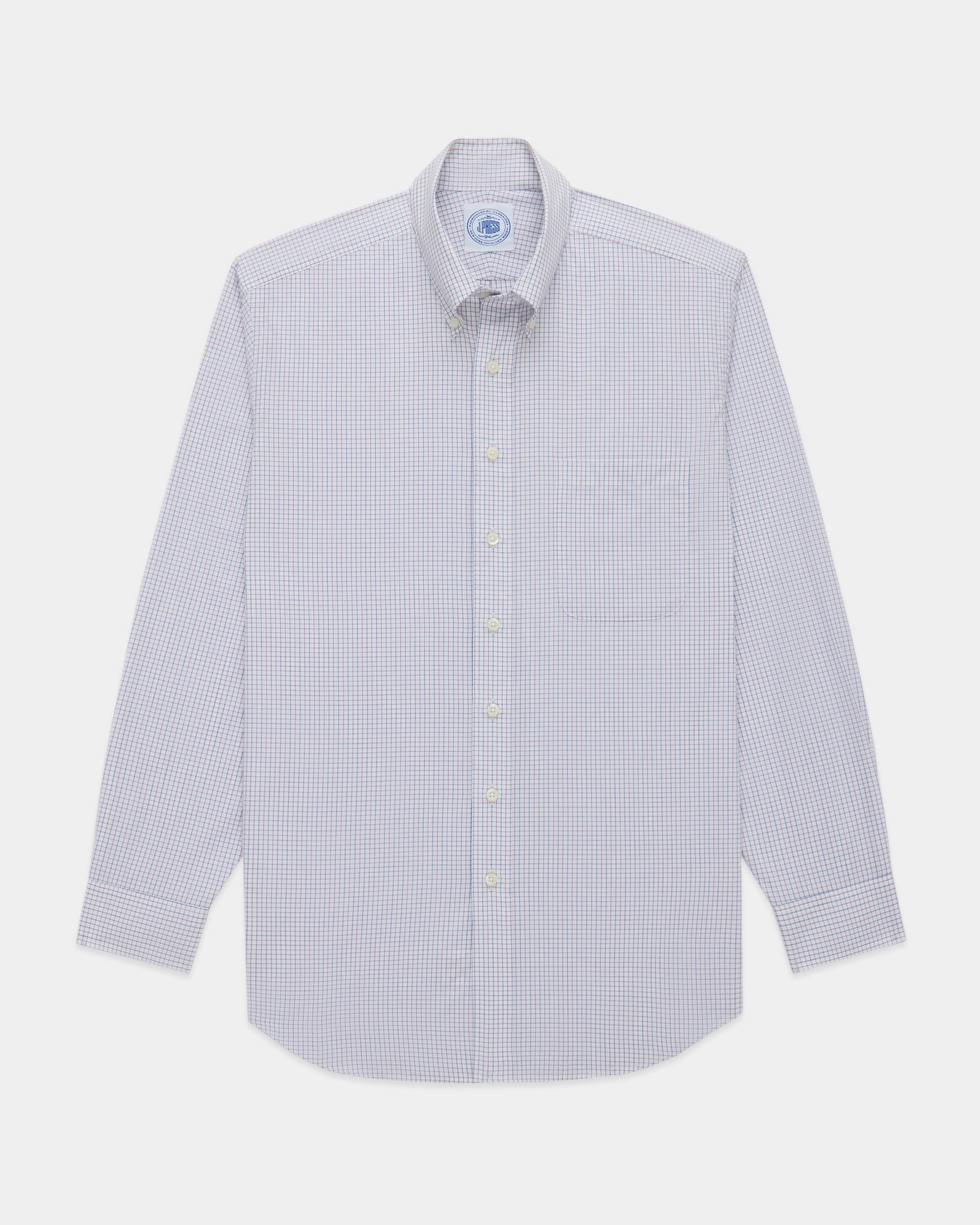 Made-in-Canada Purple & Blue Tattersall Button Down Shirt - Classic Fit Subtle patterns
