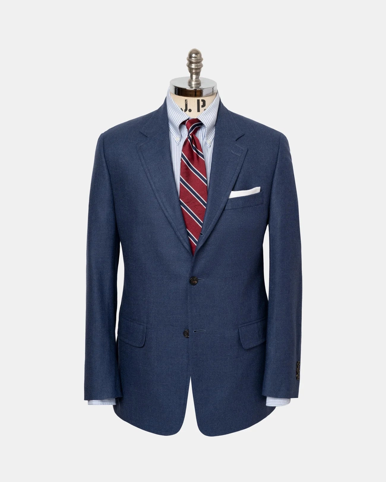 Polished Wear Made-in-Canada Solid Solid Medium Blue Wool Sport Coat