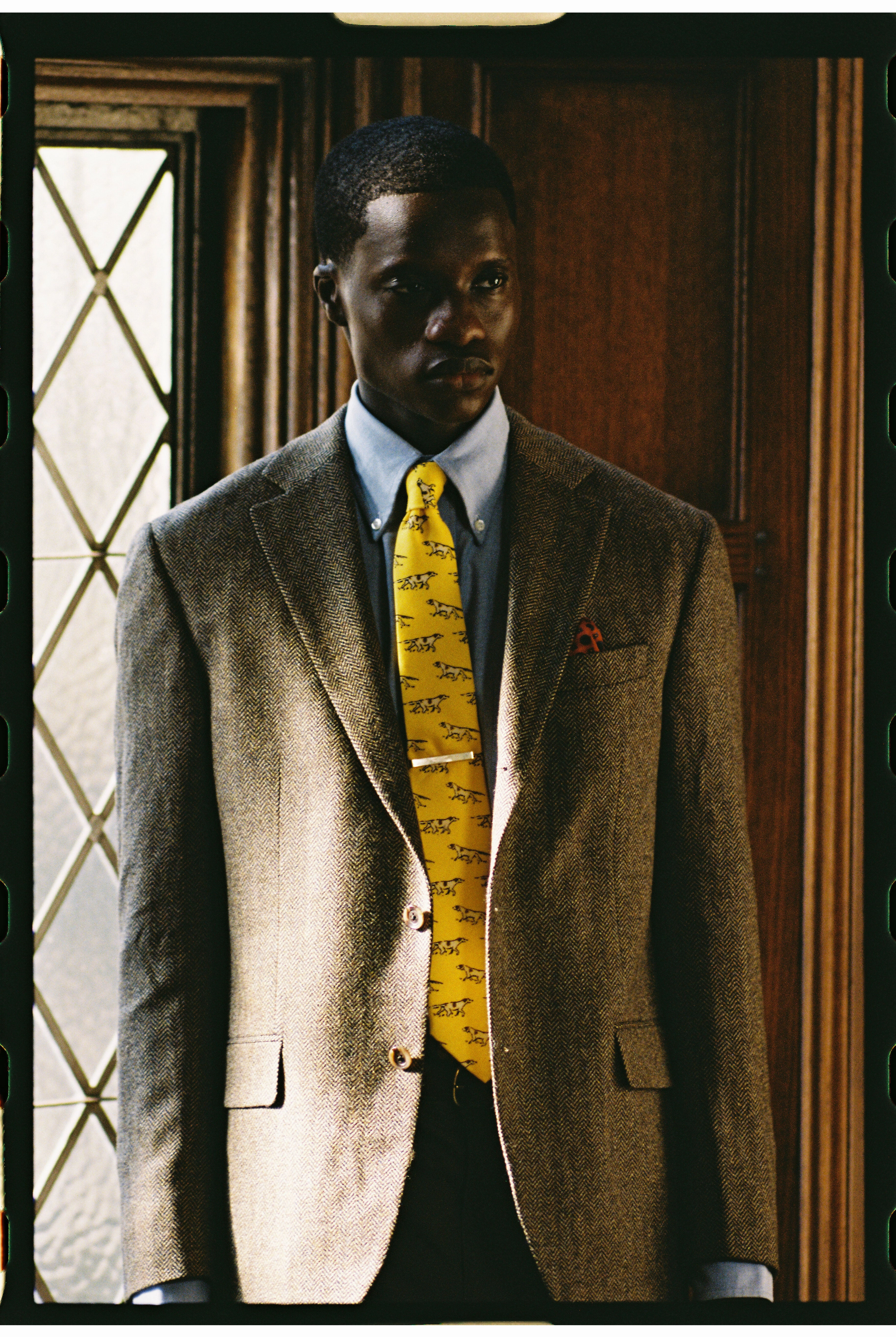 Made-in-Canada Tan Herringbone Wool/Cashmere Sport Coat Layered Comfort