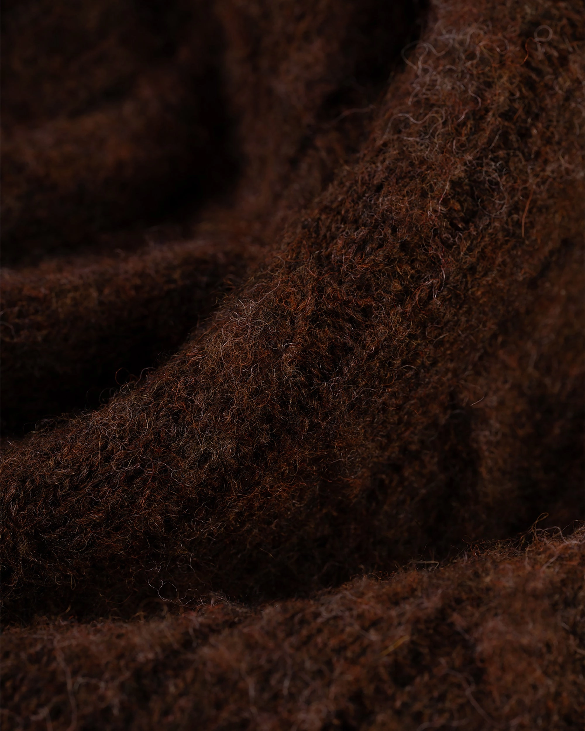 Comfort Choice Ventilated Underarm Design Made-in-Scotland Brown Shaggy Dog Cableknit Sweater - Classic Fit