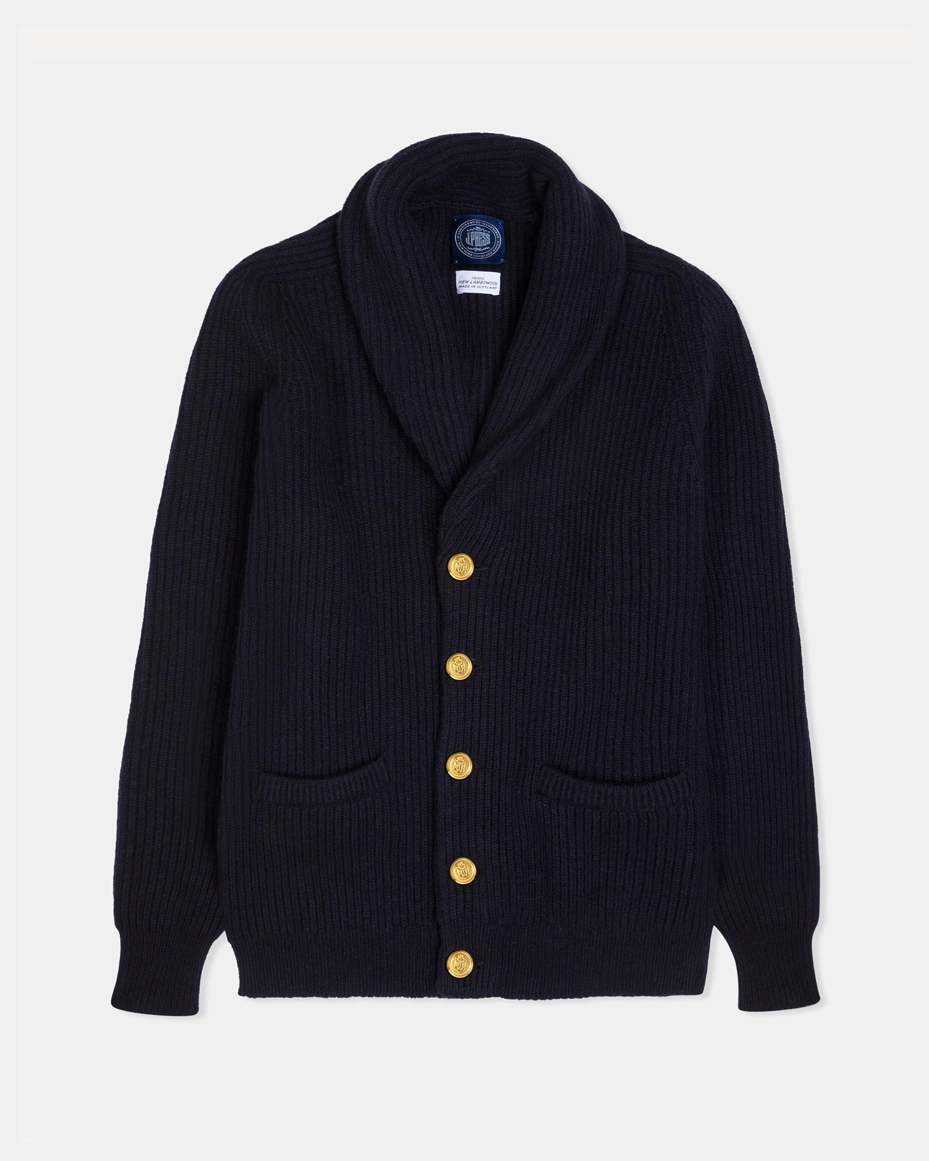 Versatile Styling Made-in-Scotland Lambswool Blazer Cardigan