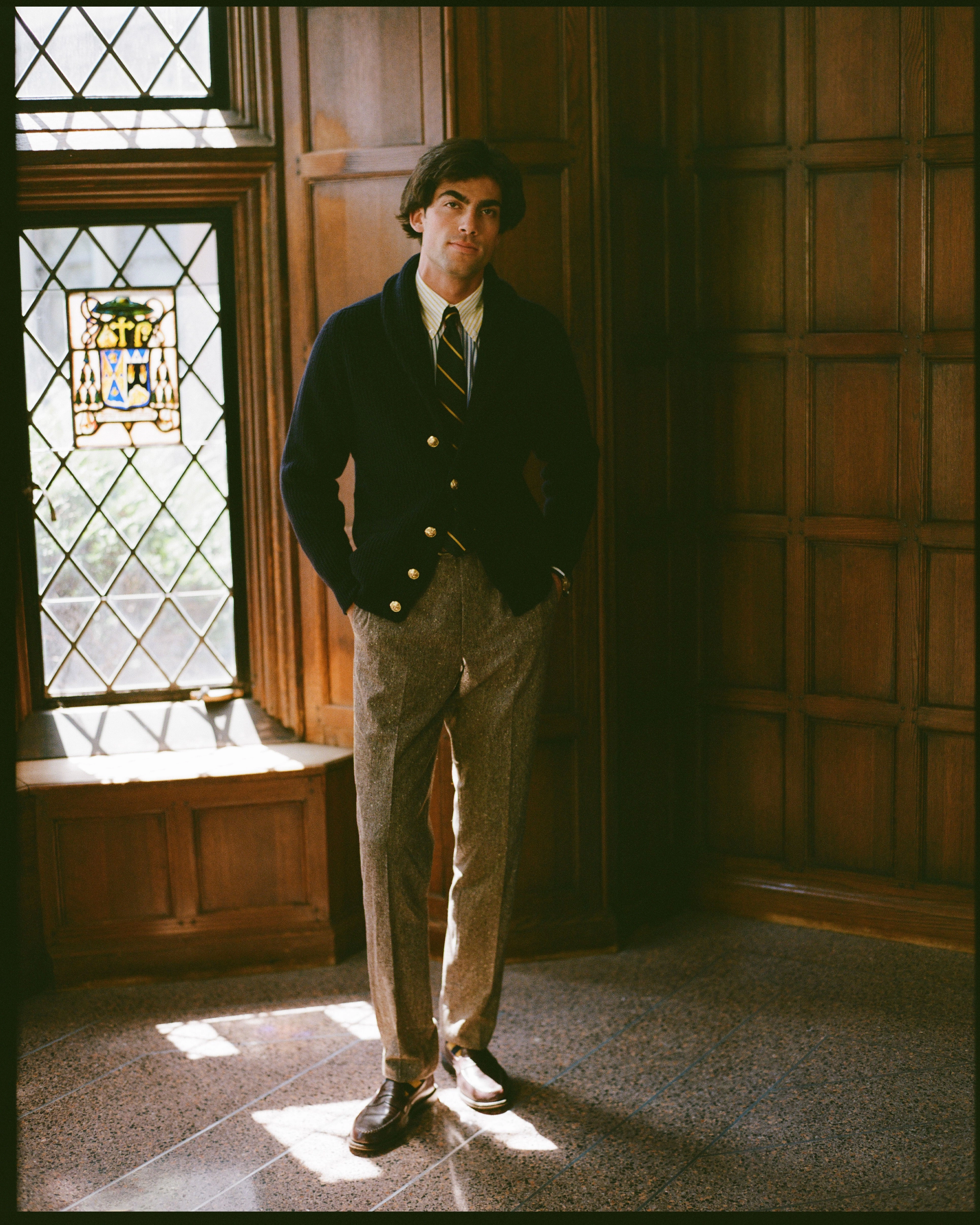 soft fit Abrasion Resistant Edging Made-in-Scotland Lambswool Blazer Cardigan
