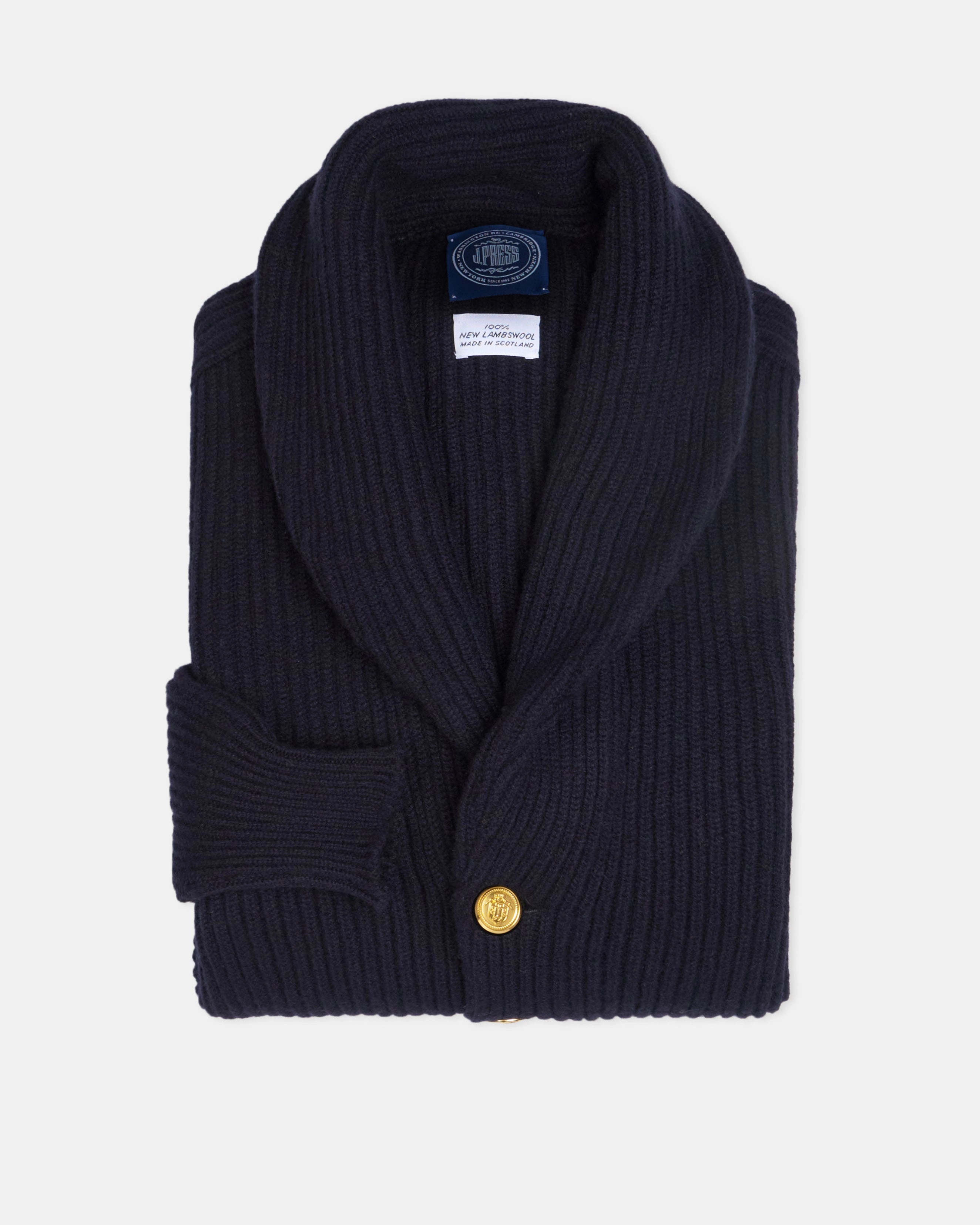 Made-in-Scotland Lambswool Blazer Cardigan Breathable Mesh Panels Flexible Drop Shoulder