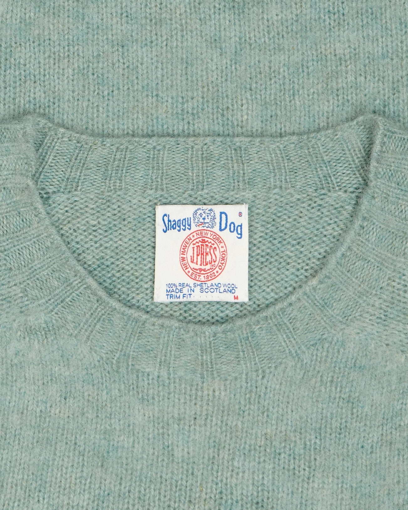 Comfy Appeal Soft Touch Made-in-Scotland *LIMITED EDITION* Pale Blue Shaggy Dog Icon Sweater  - Trim Fit