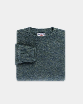 Made-in-Scotland Lovat Shaggy Dog Sweater - Classic Fit Comfy Touch