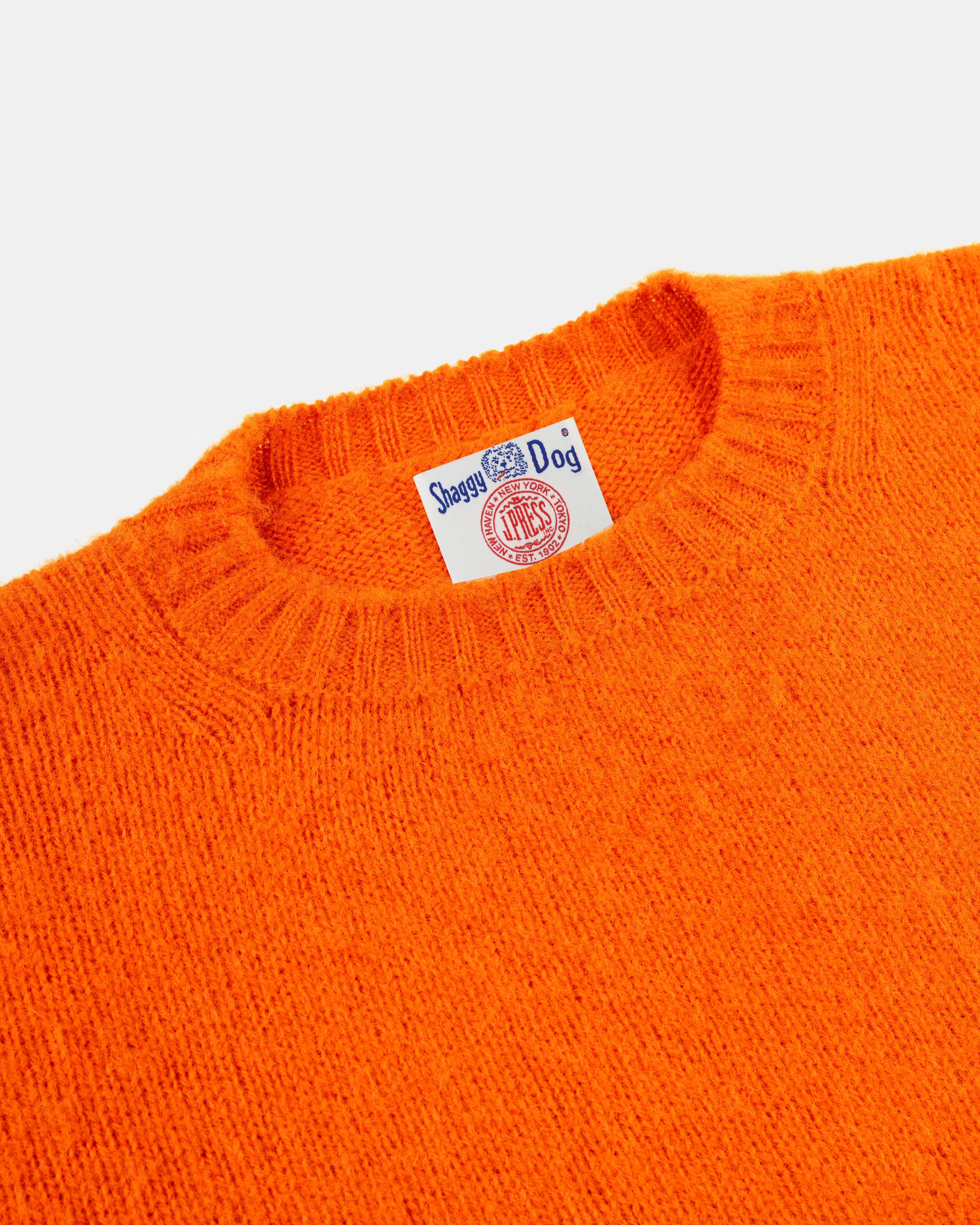 Trendy Layering Made-in-Scotland Pumpkin Shaggy Dog Sweater - Classic Fit