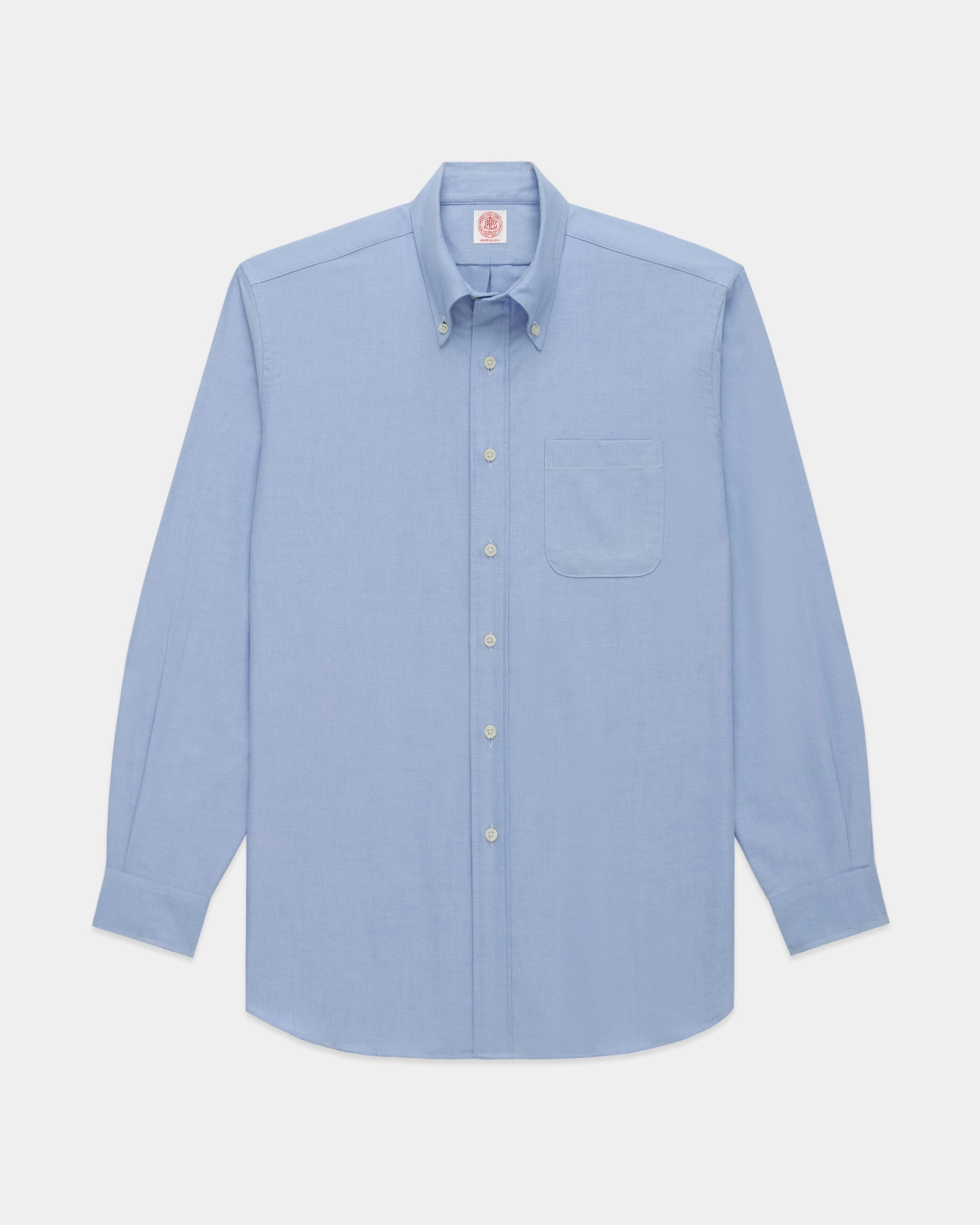 Made-in-USA Blue Oxford Cloth Button Down Shirt  - Classic Fit Compact Packing
